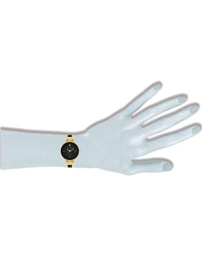 Anne Klein ساعة سوار للنساء بإطار ذهبي وأسود مرصعة بالراين ستون، ساعة أنيقة وكاجوال هدية للسيدات، AK/1980BKGB