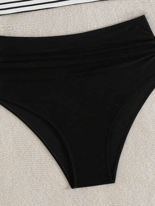 طقم تانكيني حريمي Swim Vcay طقم سباحة تانكيني تصميم ألوان كتل مع أحزمة سباغيتي، مناسب للنساء لارتداء في الصيف في الشاطئ والإجازات