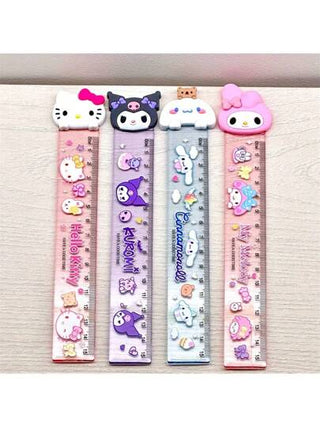 أدوات مكتبية ومدرسية Sanrio مدرجة إشارة كتب بشكل دمية كولومي الرأس من السيليكون رسوم كرتونية جميلة ، مسطرة مستقيمة إبداعية لطالب ، لوازم مدرسية ، استعداد للمدرسة