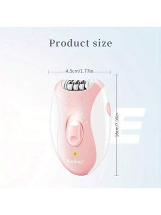 Kemei ابلاتور كهربائي للنساء kemei KM-189B ثلاثي الأوضاع، مقاوم للماء IPX5، شحن سريع USB-C، لاسلكي قابل للشحن، إزالة الشعر للجسم والوجه، ابلاتور خالي من الألم بإضاءة LED | ماكينة حلاقة كهربائية للنساء | ماكينة حلاقة
