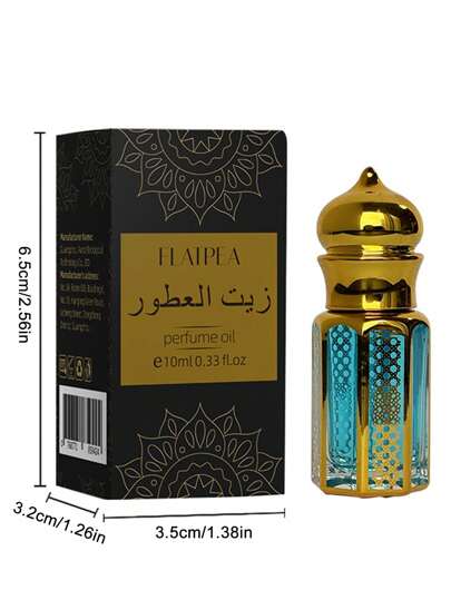 زيت عطري بروائح الصندل المصري 10مل بزجاجة رولو ، رائحة موسك الشوكولاتة متعددة الاستخدام بزجاجة رولو ، رائحة دائمة، زجاجة محمولة ذهبية الألوان