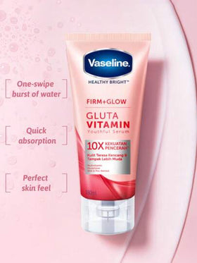Vaseline فازلين جلوتاثيون فيتامين جوهر الشباب، تفتيح وتنوير، إشراق متألق، امتصاص سريع، غير دهني، مناسب لجميع أنواع البشرة، 10 أضعاف القوة، يحتوي على مركب متعدد الفيتامينات، مضاد للشيخوخة، مُحكم ومرطب، يقلل من التجاعيد، يحسن نسيج البشرة، مناسب للبشرة ال...