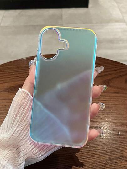 1 قطعة غطاء هاتف بتدرج ألوان ليزري متوافق مع أجهزة iPhone 11 12 13 14 Plus 15 16 Pro Max ، غطاء واقي مضاد للسقوط