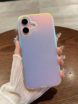 1 قطعة غطاء هاتف بتدرج ألوان ليزري متوافق مع أجهزة iPhone 11 12 13 14 Plus 15 16 Pro Max ، غطاء واقي مضاد للسقوط