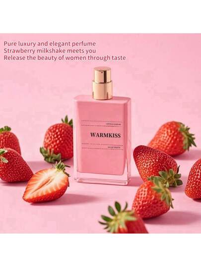 عطر فاخر أنيق 50 مل ذو رائحة دائمة ، رائحة فراولة الحليب والورد ، يطلق جمال المرأة ذي النفحة النبيلة والأنيقة ، يجعل الناس أكثر ثقة ، عبوة ملائمة للسفر والاستخدام اليومي