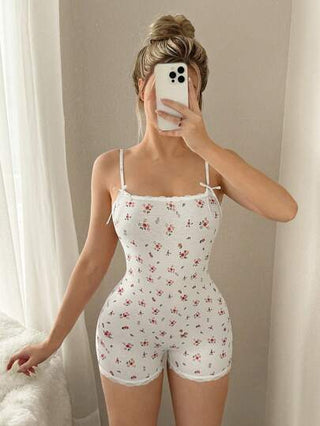 طقم تانكيني حريمي Sweetina بدلة مرقعة منسوجة نسائية رسوم فلوريه لطيفة ألوان فاتحة، ظهر عاري مع حمالات مربوطة، ملابس ربيعية للنساء، ملابس صيفية، ملابس عيد الفصح، ملابس حفلات