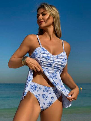 طقم تانكيني حريمي Swim Lushoire مجموعة سباحة نسائية طقمين للفساتين المنقط الصغير، ملابس علوية وأسفل، للأجازات والشاطئ الجديدة