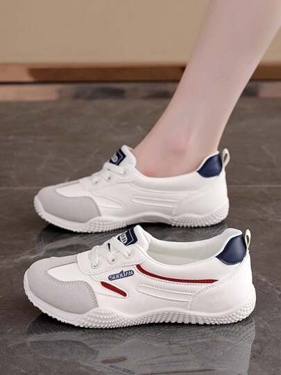 أحذية رياضية كاجوال نسائية جديدة، أحذية رياضية مسطحة، أحذية جري رياضية، مناسبة لجميع الفصول