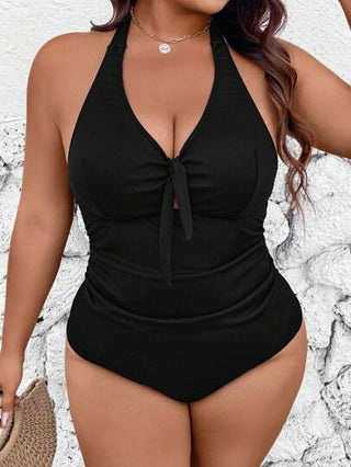 Swim Lushoire بكيني شيك ذو عنق مزخرف مقاس كبير