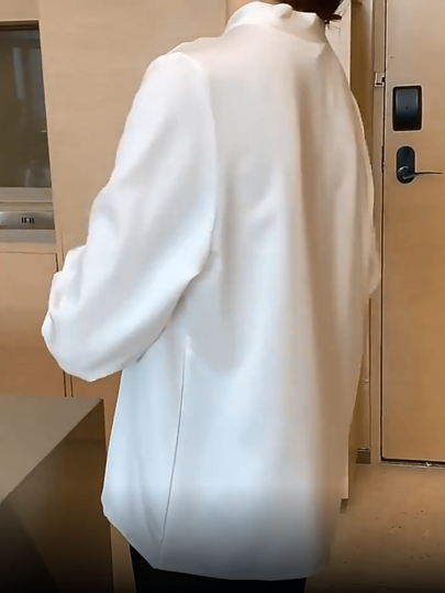 قميص أنيق للنساء ذو تصميم طوق ربطة العنق بأكمام طويلة، لون أحادي، مناسب للارتداء في المناسبات اليومية، موسم الخريف