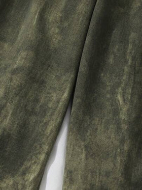 SHEIN بنطلون فتيات المراهقات الأخضر العسكري البالي المريح الجديد لربيع/صيف 2025، مناسب للارتداء اليومي والألعاب الخارجية والعطلات العائلية