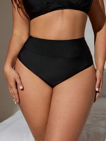 Swim Lushoire بيكيني سبحة للنساء ذوات الأحجام الكبيرة، بتصميم كاجوال مناسب للشاطئ والمنتجعات، مزين بفيونكة