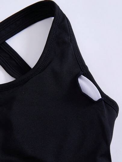 SHEIN مجموعة 3 قطع بنات مكونة من سترة رياضية من القماش المحبوك بألوان أساسية بسيطة للبس اليومي، الألوان: زهري/أسود/أبيض
