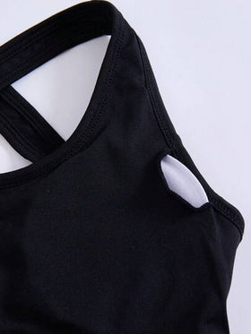 SHEIN مجموعة 3 قطع بنات مكونة من سترة رياضية من القماش المحبوك بألوان أساسية بسيطة للبس اليومي، الألوان: زهري/أسود/أبيض