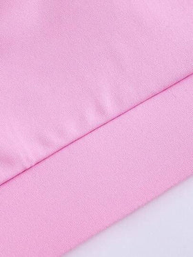 SHEIN مجموعة 3 قطع بنات مكونة من سترة رياضية من القماش المحبوك بألوان أساسية بسيطة للبس اليومي، الألوان: زهري/أسود/أبيض