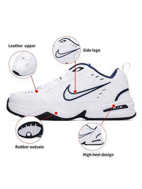 Nike أحذية رياضية كاجوال للرجال موديل AIR MONARCH IV، أحذية رياضية ذات وسادة هوائية، أحذية رياضية كلاسيكية ذات تصميم سميك، أحذية جري بوسادة هوائية كاملة الطول، أحذية تدريب لياقة بدنية-102