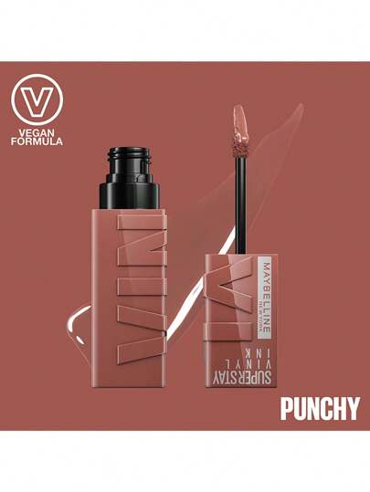 Maybelline غلوس الشفاه الحبر الفينيلي الثابت، بانشي، أحمر شفاه طويل الأمد، غلوس شفاه مقاوم للانتقال، مايبيلين، 0.14 أونصة/4.2 مل - غلوس الشفاه، طويل الأمد، مقاوم للانتقال، أحمر شفاه، مكياج، مكياج الصيف