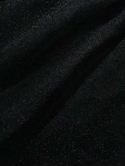 لانجيري حريمي MidnightGlam ثوب نوم نسائي من قماش الساتان ذو رقبة عميقة على شكل حرف V وظهر مكشوف، مزين بالترتر والرينستون والسلسلة