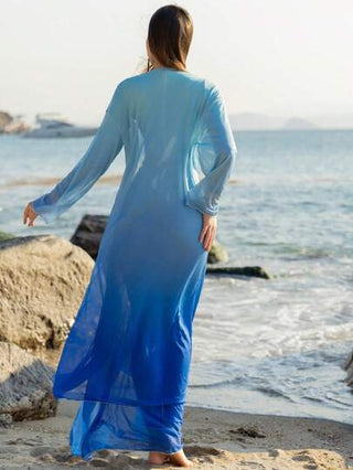 طقم تانكيني حريمي Swim Shayni ملابس الشاطئ لإجازة الربيع للنساء، طقم بوركيني تانكيني بألوان مُتدرجة، طقم ملابس سباحة محافظ ب- 4 قطع، ملابس عربية