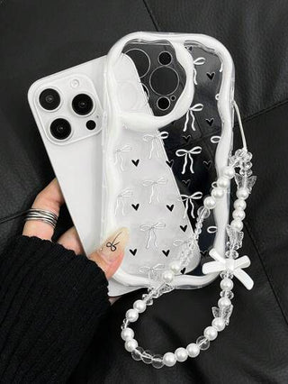 قطعة واحدة من غطاء واقي موضي للهاتف مقاوم للصدمات وأنيق بطباعة الفراشة، متوافق مع هواتف iPhone 11 12 13 14 11Promax 12Promax 13Promax 14Promax XR 15 15PRO 15PROMAX وGalaxyA05/A15/A25/A35/A53/A54/A55/S23/S24، يأتي مع سلسلة معصم