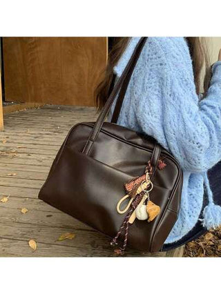 حقيبة كتف للنساء بتصميم فينتاج، حقيبة إبط موضة، حقيبة تسوق سعة كبيرة مناسبة للعمل والمدرسة والتنقل، بدون إكسسوارات