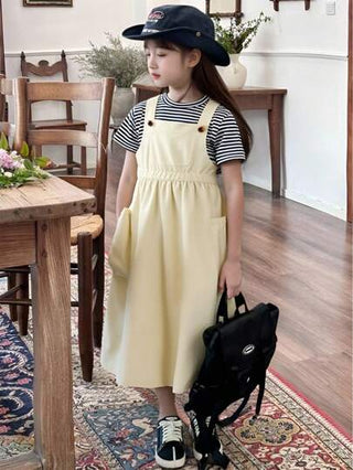 girls-sets Genkimix Kids بنطلون بسكال متدلي السترة والتنورة موحد اللون باللون العالي الخصر، بدلة كورية العصرية للفتيات المراهقات في الحياة اليومية