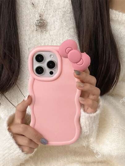 علبة هاتف سيليكون فاخرة مع تصميم وردة كبيرة - حماية أنيقة متوافقة مع Apple / Honor / OPPO
