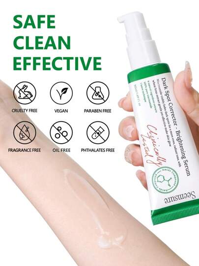 seemsure 50 مل من الجوهر المنير والباهت، سيروم نياسيناميد، ترطيب عميق، حمض الهيالورونيك، مضاد للشيخوخة، تبييض نخالة القمح، مستخلص البابايا، يقلل بفعالية التجاعيد والخطوط الدقيقة والنمش، مناسب للرجال والنساء