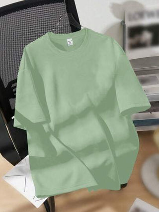 SHEIN تيشيرت كاجوال بياقة مستديرة وأكمام قصيرة مناسب لأولاد المراهقين في الصيف