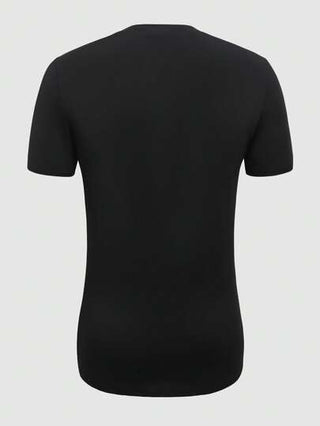 SHEIN Manfinity Dauomo تيشيرت قصير الأكمام أحادي اللون، كاجوال متعدد الاستخدامات للرجال