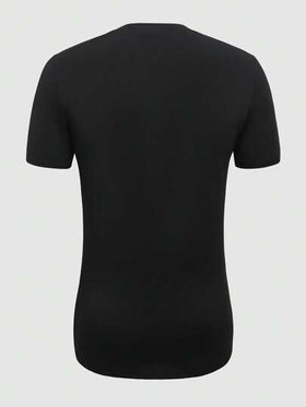 SHEIN Manfinity Dauomo تيشيرت قصير الأكمام أحادي اللون، كاجوال متعدد الاستخدامات للرجال