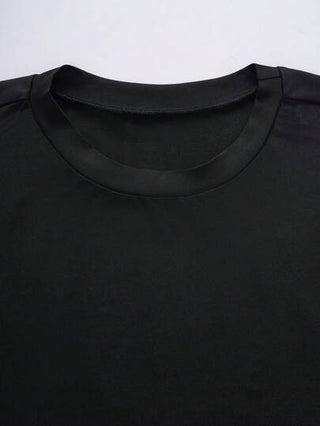 SHEIN Manfinity Dauomo تيشيرت قصير الأكمام أحادي اللون، كاجوال متعدد الاستخدامات للرجال