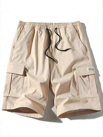 بنطلون قصير رجالي صيفي خفيف وعادي ذو جيوب، بنطال خمس نقاط للاستخدام في الهواء الطلق