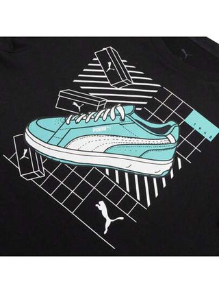Puma تيشيرت قصير الأكمام رجالي مع تصميم رياضي للركض والتدريب والتنشيط البدني والسلة والرياضة العامة 634202-01