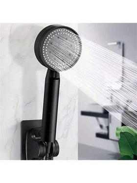 رأس دش عالي الضغط: 5 أوضاع رش، رأس دش حمام قوي مع ضباب قوي، فوهة سيليكون صغيرة، مناسب لتدفق المياه المرتفع والمنخفض - مثبت على الحائط، بلاستيك، تصميم دائري ديكور حمام المنزل ديكور الخريف اكسسوارات الحمام