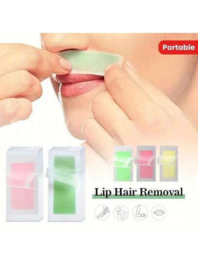 Viilife 20 قطعة شمع إزالة الشعر بدون ألم لألوان الصبار الأخضر والوردي والليمون والأزرق البحري للوجه والحواجب والشفاه والذقن والخدود، سهل الاستخدام، ملائم، إزالة سريعة للشعر، لطيف وغير مهيج
