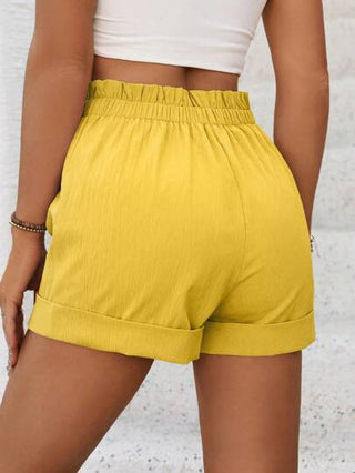 Breezaya شورتات نسائية فضفاضة، بخصر مرن وتفاصيل منقوشة، لارتداء اليومي