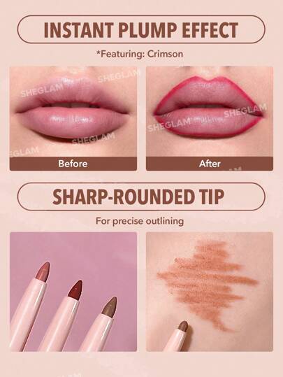 SHEGLAM قلم تحديد الشفاه So Lippy-قلم تحديد الشفاه الكريمي غير اللامع Misty Rose ذو الصبغة العالية لا يتلاشى بسهولة، ناعم كالحرير، لون غير لامع، مكياج الشفاه، حفلة عيد الميلاد ، قلم تحديد الشفاه روج تنت أرواج علامة تجارية جمال مكياج ميكب مستحضرات تجميل لل