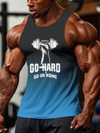 Manfinity Sport PWRUP خزان رياضي للرجال بطباعة أومبير ملونة