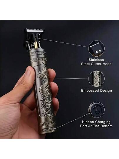 SOKANY ماكينة قص الشعر متعددة الوظائف قابلة للشحن عبر USB، مدمجة وملائمة، شفرات من الفولاذ المقاوم للصدأ بمستوى احترافي، يمكن تنظيف الشفرة بفرشاة، تشمل 4 ملحقات قص احترافية، تصميم جسم مزخرف، منفذ شحن سفلي مخفي، للقص والتصفيف الدقيق، مناسبة للرجال والنساء