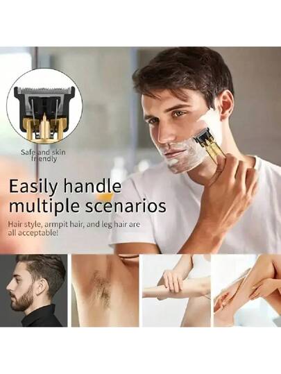 SOKANY ماكينة قص الشعر متعددة الوظائف قابلة للشحن عبر USB، مدمجة وملائمة، شفرات من الفولاذ المقاوم للصدأ بمستوى احترافي، يمكن تنظيف الشفرة بفرشاة، تشمل 4 ملحقات قص احترافية، تصميم جسم مزخرف، منفذ شحن سفلي مخفي، للقص والتصفيف الدقيق، مناسبة للرجال والنساء