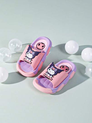 مايوه أولادي Sanrio زوج من الكلوميار الكرتوني من أحذية الشباشب، مانعة للإنزلاق ومقاومة للتآكل، أحذية أميرة للبنات والأطفال الرضع، مناسبة للاستخدام الداخلي في الحمام والاستحمام والخارجي في السباحة والشاطئ، وزوج ضروري من الحذاء للسفر