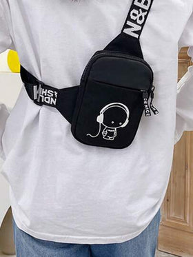 peach tree حقيبة صدر للرجال، حقيبة خصر، حقيبة كروس بودي، حقيبة كتف، حقيبة رسائل، حقيبة صدر كاجوال للهاتف للسفر والتنزه، خفيفة الوزن