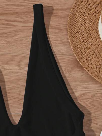 Swim SXY ملابس سباحة قطعة واحدة للنساء، ذات فتحة خلفية مكشوفة وياقة على شكل حرف V جذابة