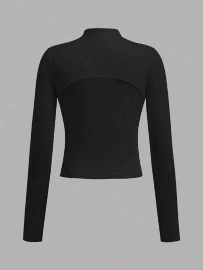 SHEIN معطف سحاب واق من الشمس للفتيات في سن المراهقة لجميع الفصول، يناسب الجري والجيم واليوجا والرياضات
