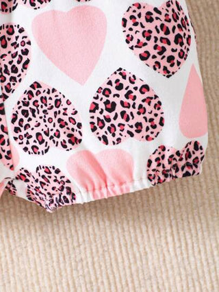 SHEIN 3 قطع مجموعة ملابس خروج طفلة رضيعة للربيع/الخريف, تشمل رومبير رومبر, بنطال, و عصابة شعر بفيونكة