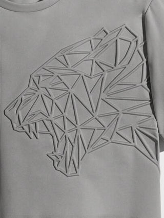 ملابس رجالي Manfinity ModaGents تي شيرت تي شيرت قصير الأكمام برسوم حيوانات ذو لون أحادي الألوان للرجال كاجوال