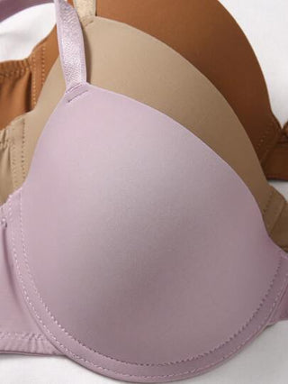 Shein Underwear&Sleepwear Basics 5 حبات/حزمة صدريات نسائية سلسة ملونة بلون واحد بدون أسلاك مريحة