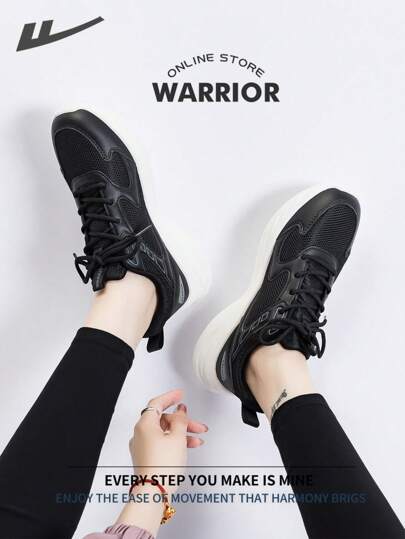 WARRIOR أحذية رياضية أنيقة وكلاسيكية للنساء في الربيع والصيف، خفيفة الوزن، مريحة، منفذة للهواء، من طراز متواضع ولكن أنيق، تصلح للارتداء على مدار السنة، صلبة وصناعة بجودة عالية، أحذية تدريب بنعل ناعم ، الأحذية البيضاء