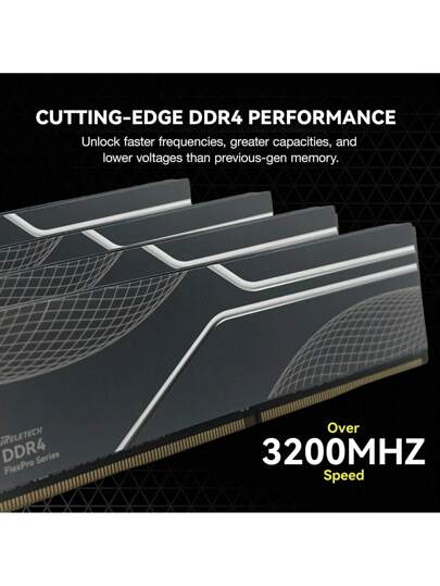 Reletech ذاكرة وصول عشوائي DDR4 سعة 32 جيجابايت (16جيجابايت x 2) أو 16 جيجابايت (8 جيجابايت x 2) سرعة 3200 ميجاهرتز إنتركلاس 18 ، للتجاوز بالتخصيص لألعاب الكمبيوتر المكتبي ، متوافقة مع معيار XMP 3.0 لأنتل وEXPO لأجهزة AMD ، تصنيع علامة تجارية Reletech عال
